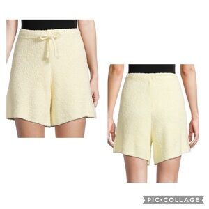 WEWOREWHAT Women’s DANIELLE BERNSTEIN Knit Shorts DBB006-1 Buttermilk Size L